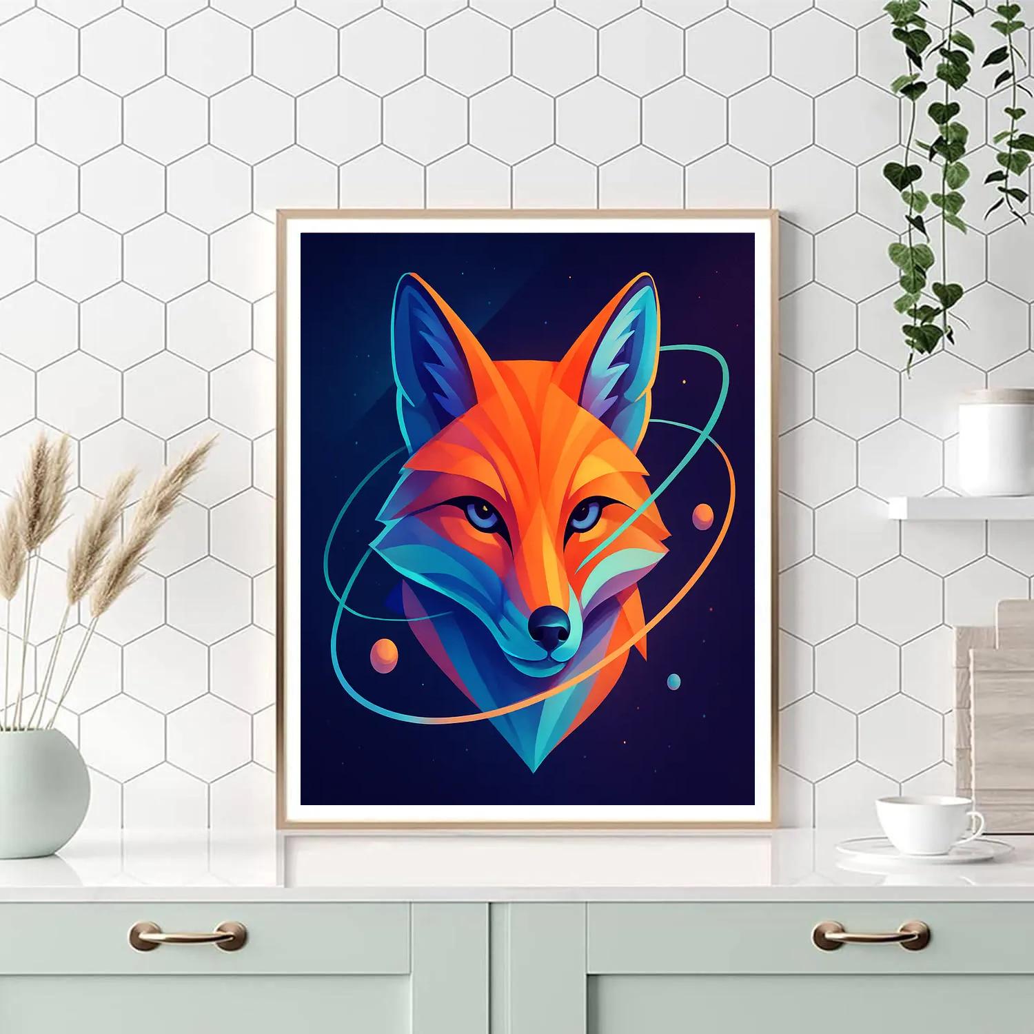 Orbit Mirage Fox paint by number