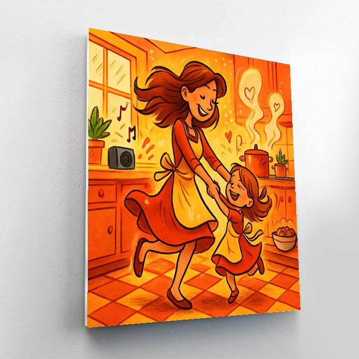 Kitchen Dance For Mothers Day DIY paint by numbers