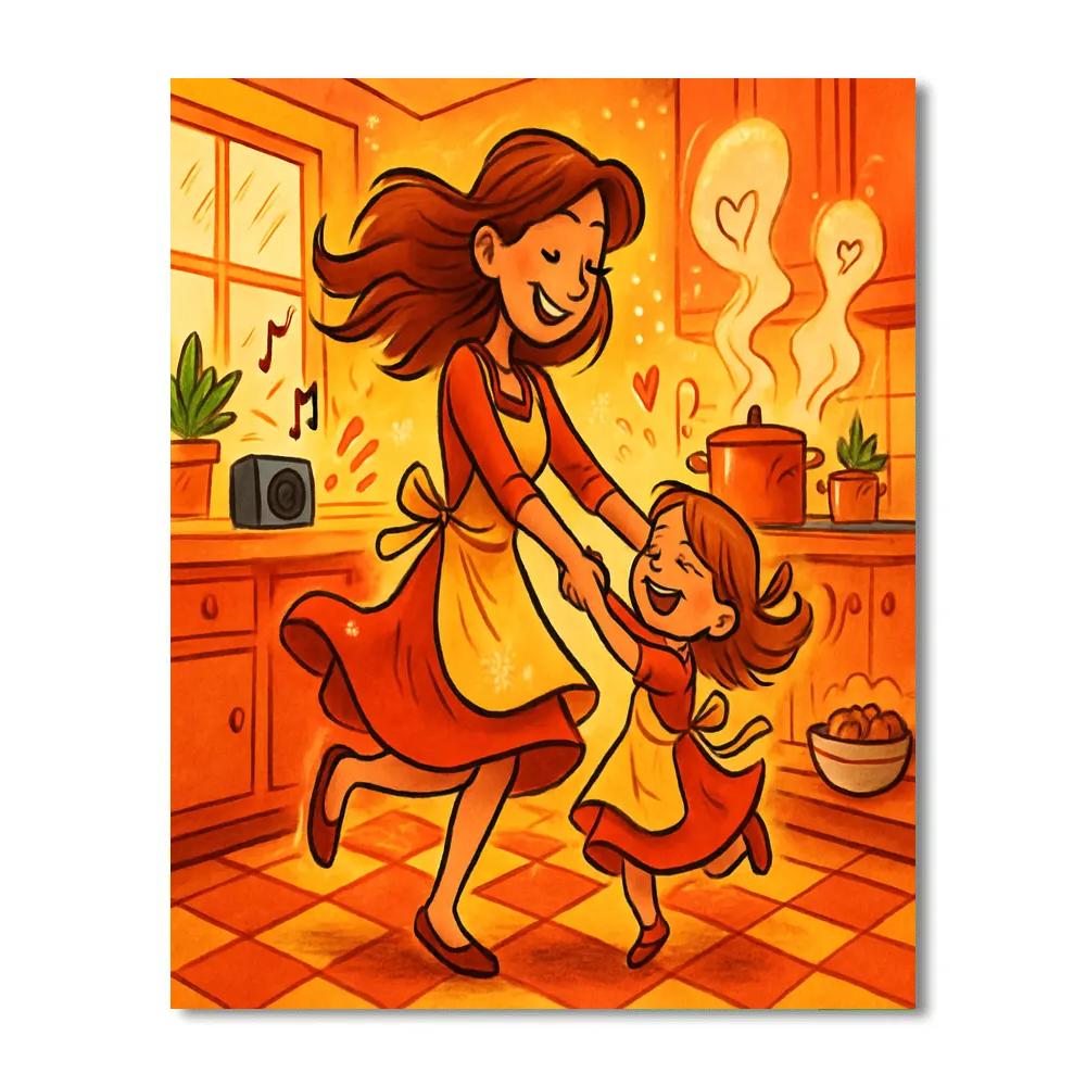 Kitchen Dance For Mothers Day DIY paint by numbers