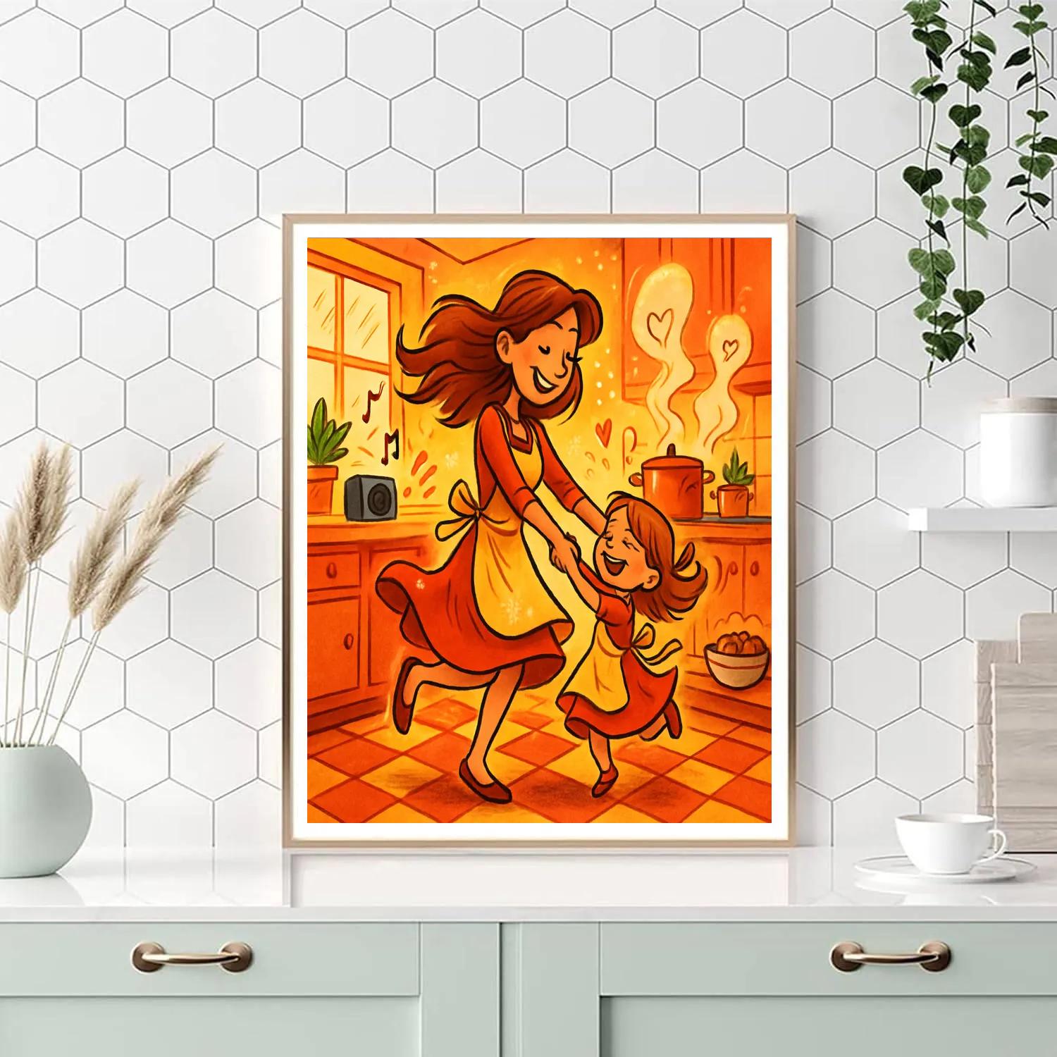 Kitchen Dance For Mothers Day DIY paint by numbers