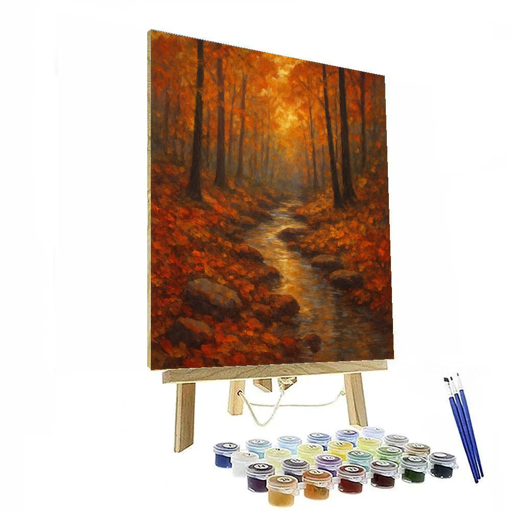 Autumn Lantern Creek Numbered painting kits