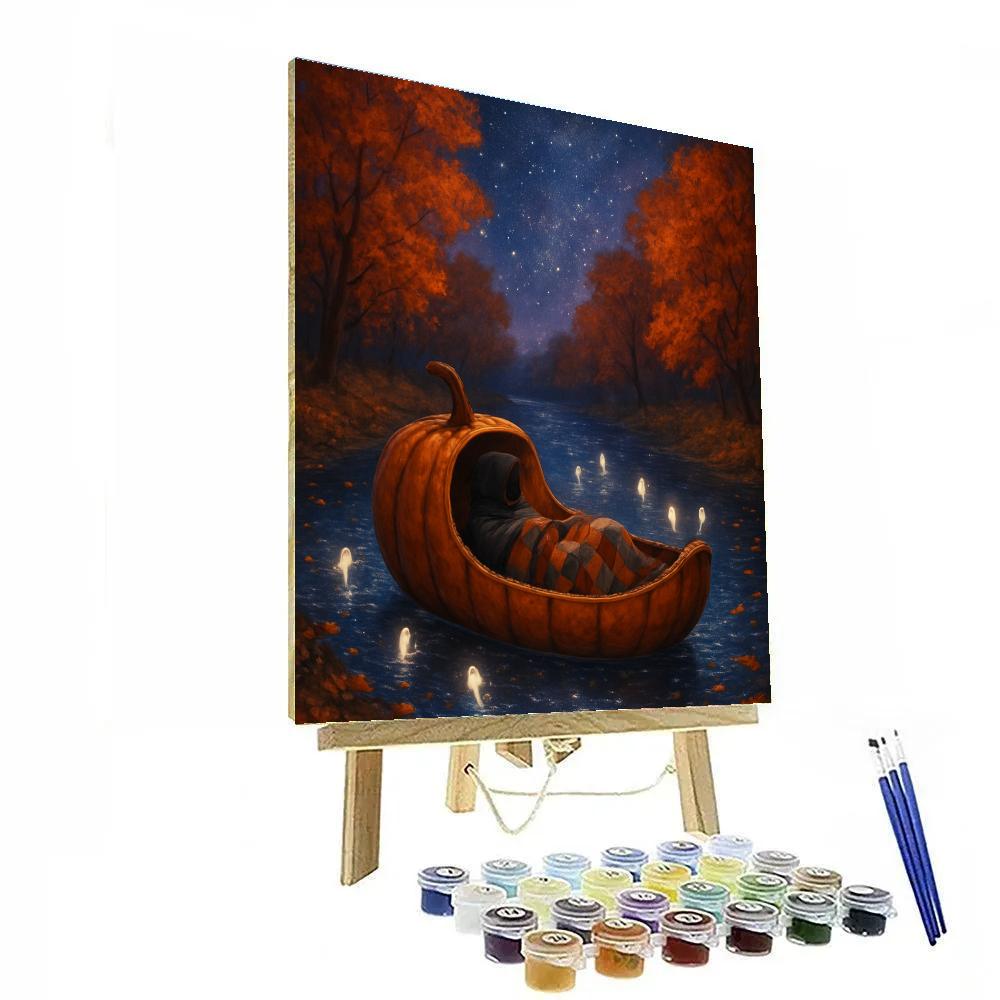 Jack O Lantern River Boat Dream paint by color