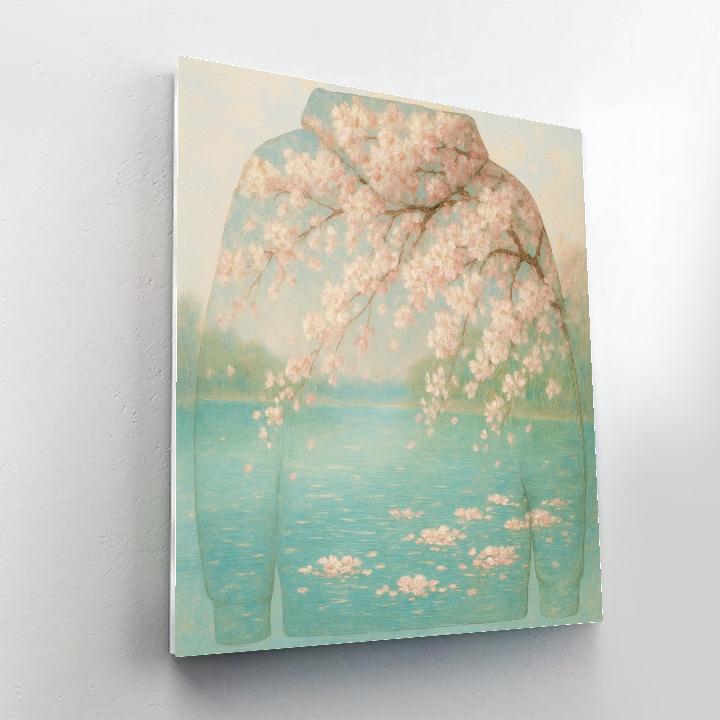 Cherry Blossom Shore At Spring Lake Paint by numbers art