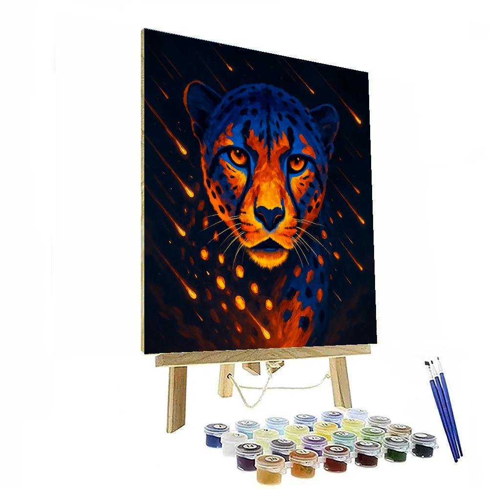 Meteor Run Cheetah Paint by numbers art