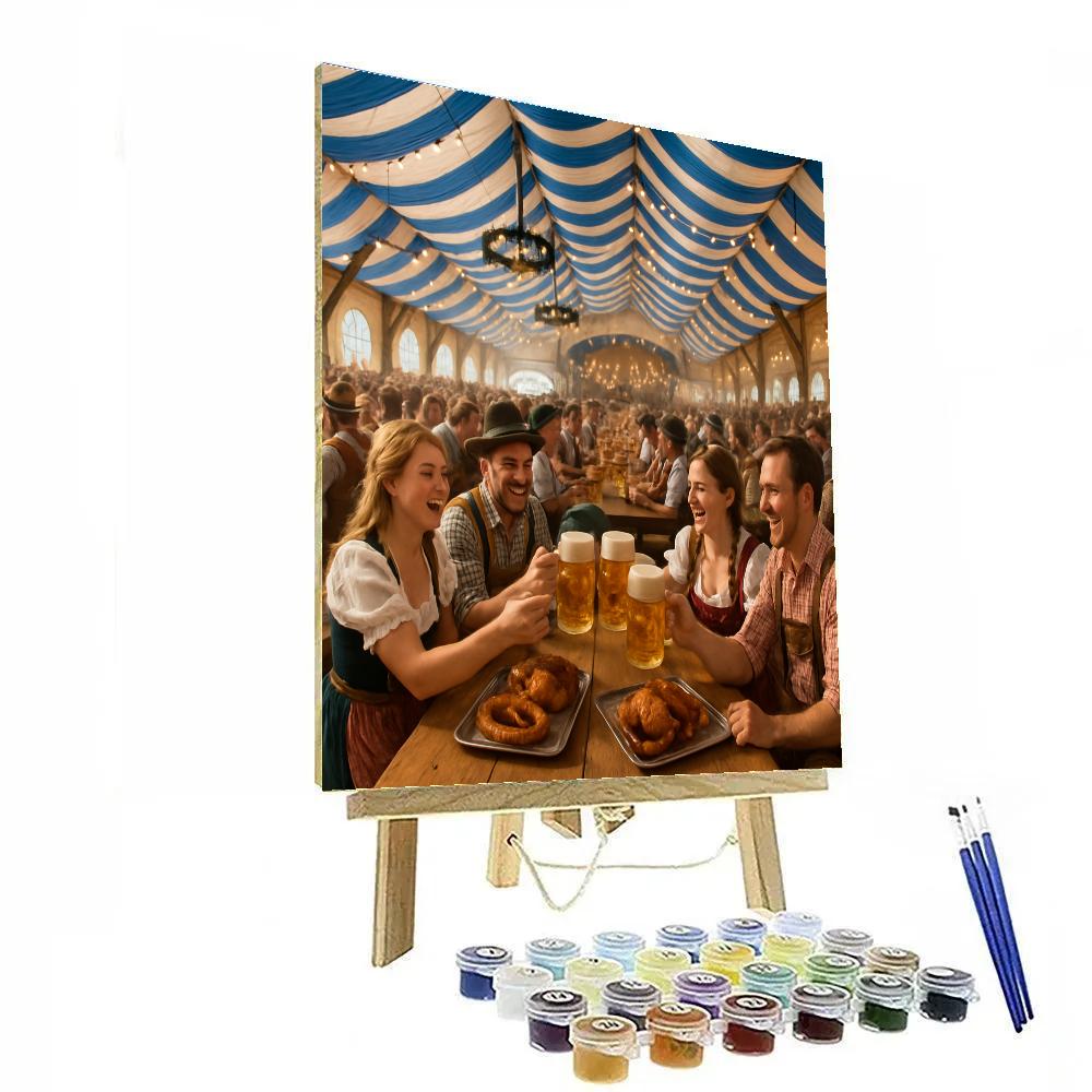 Oktoberfest Beer Tent In Munich Painting by numbers kit