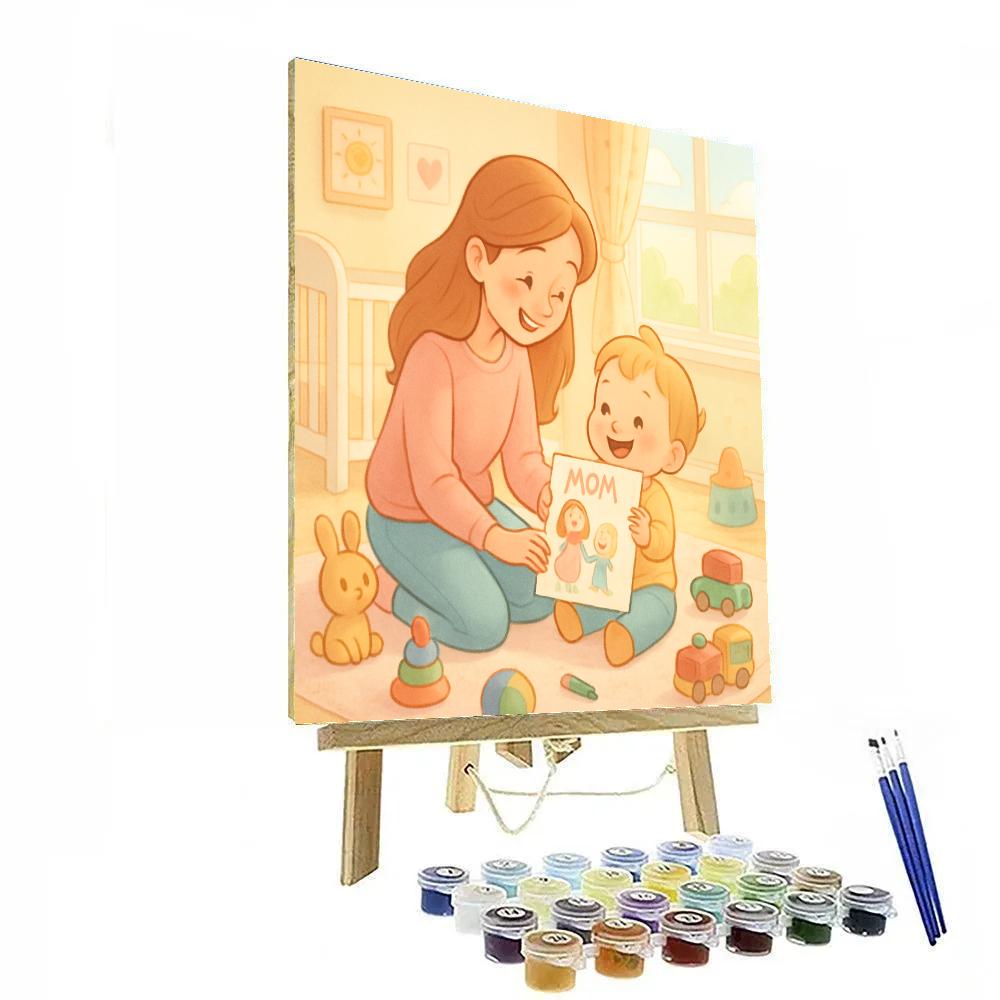 Baby First Drawing For Mom Paint by numbers art