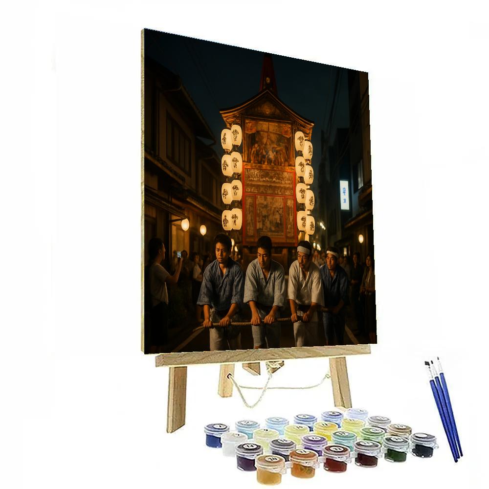 Gion Matsuri Night Parade In Kyoto Numbered painting kits