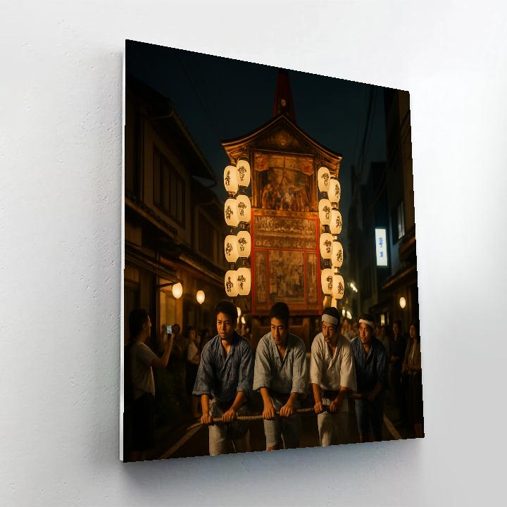 Gion Matsuri Night Parade In Kyoto Numbered painting kits