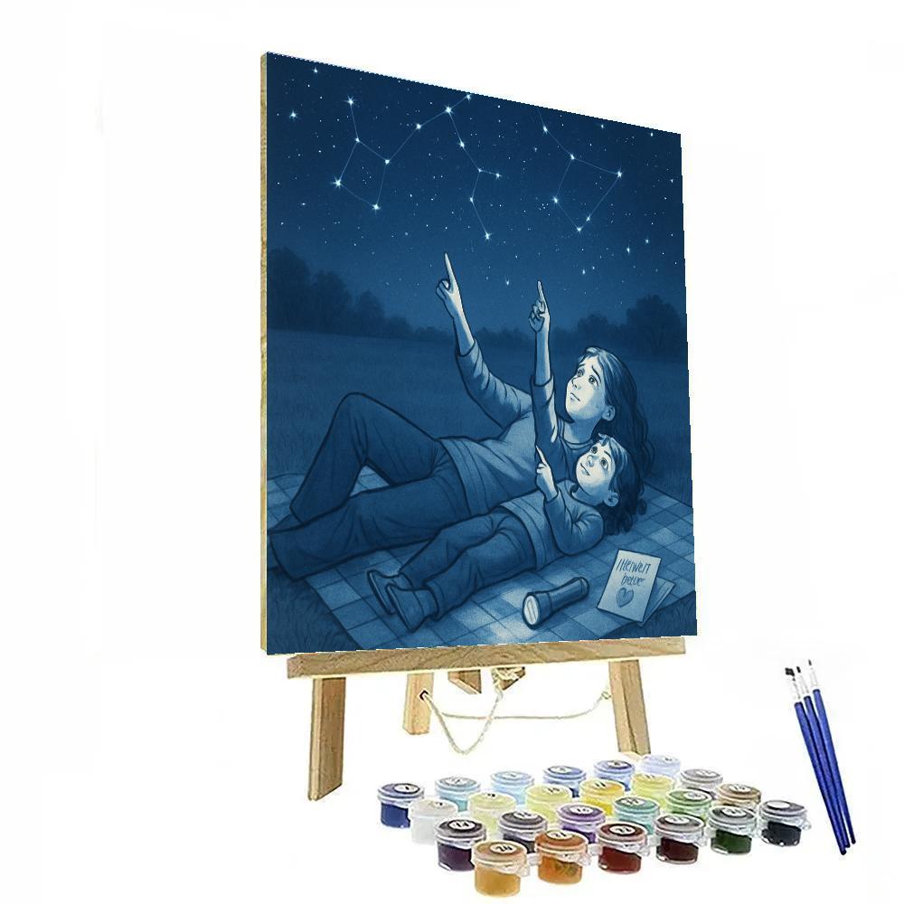 Stargazing Blanket With Mom Numbered painting kits