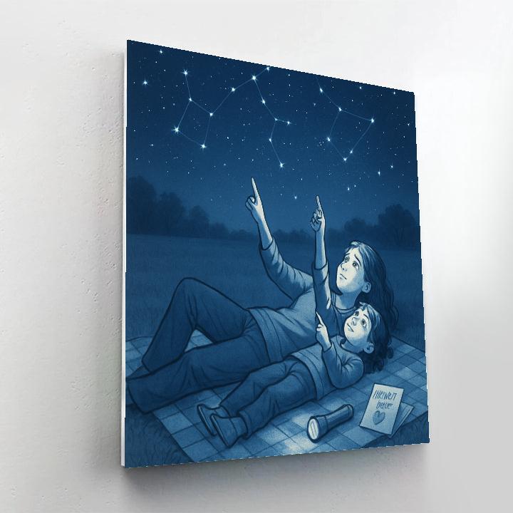 Stargazing Blanket With Mom Numbered painting kits