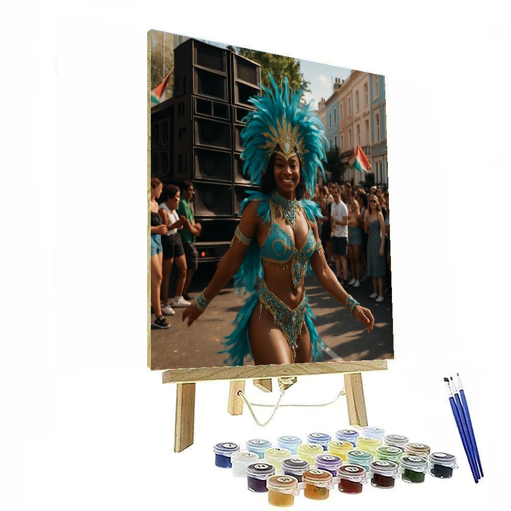 Notting Hill Carnival Street Mas London Painting by numbers kit