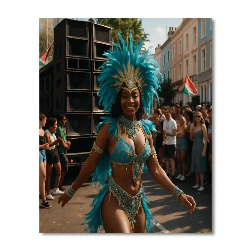 Notting Hill Carnival Street Mas London Painting by numbers kit