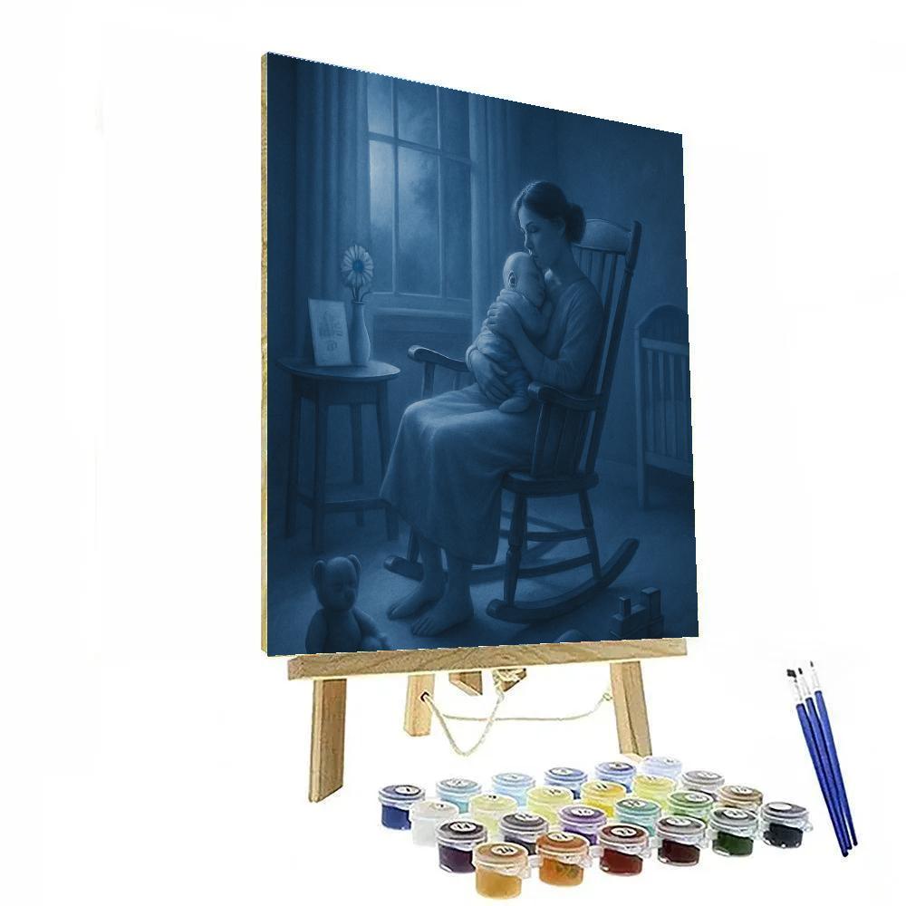 Moonlit Nursery Rocking Chair Painting by numbers kit