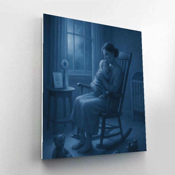 Moonlit Nursery Rocking Chair Painting by numbers kit