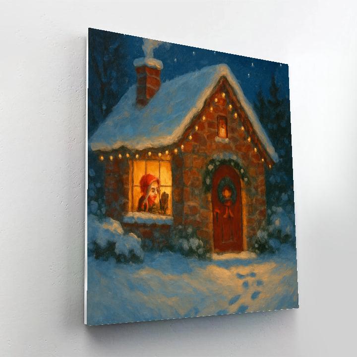 Midnight Chimney Snowglow Paint by numbers art