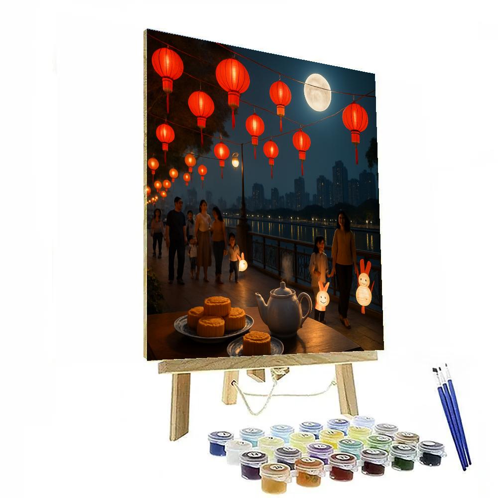 Chinese Mid Autumn Moon Viewing By The River paint by numbers