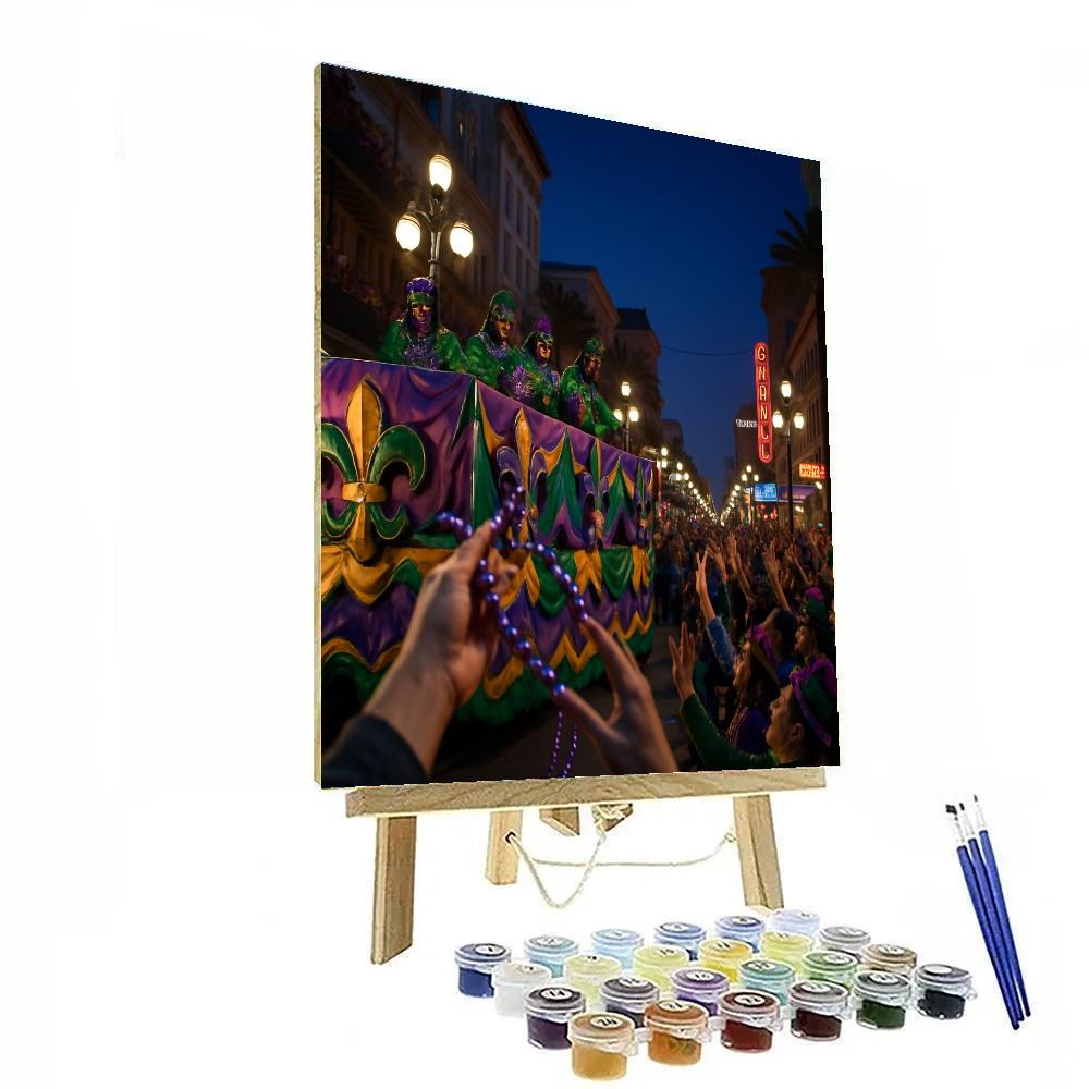 Mardi Gras Float On New Orleans Canal Street Numbered painting kits