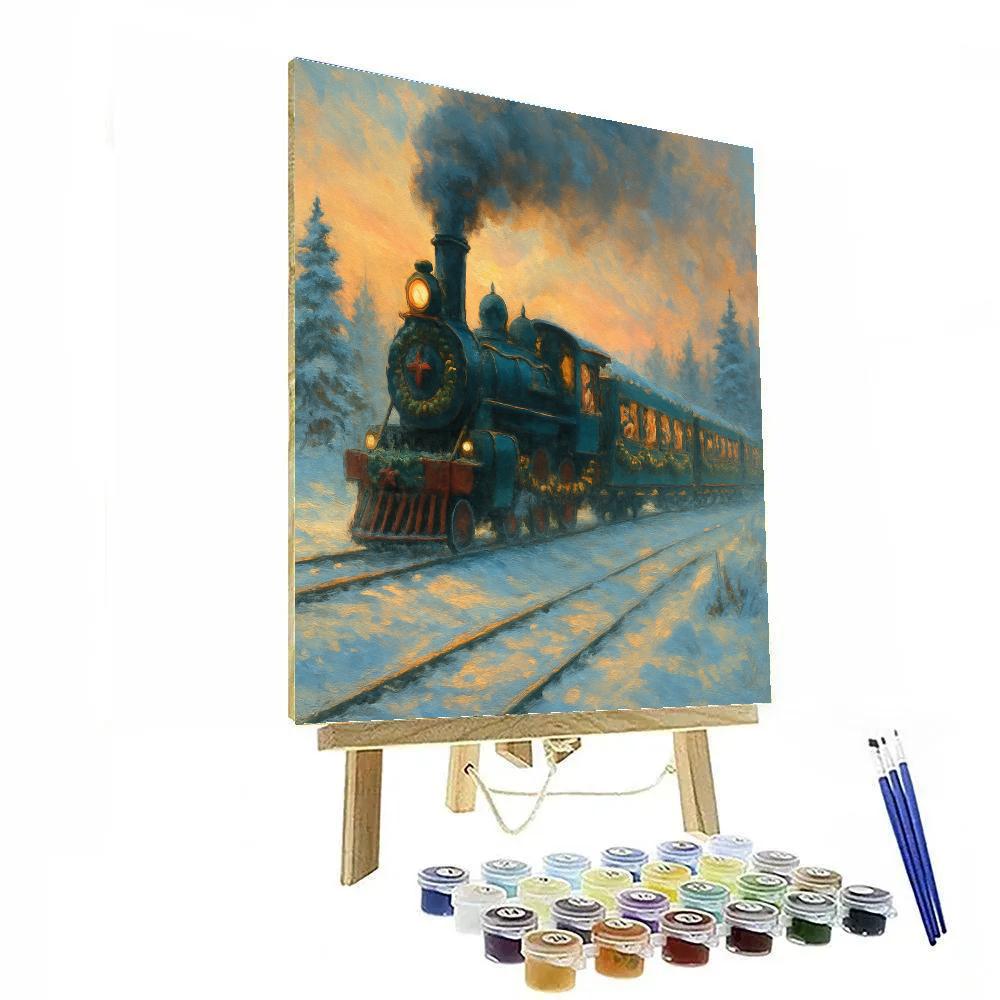 Frosted Train Of Wishes Numbered painting kits