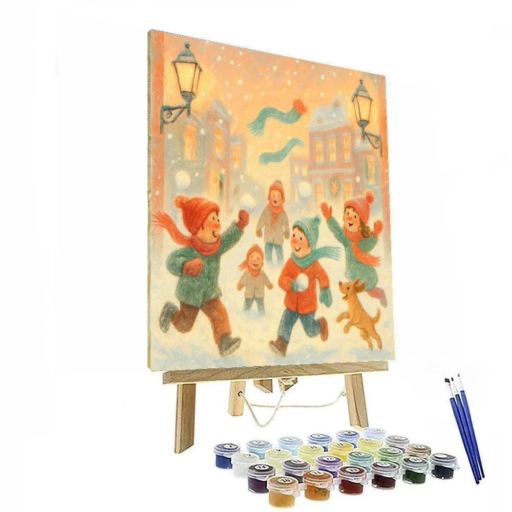 Snowball Symphony Alley Paint by numbers kits