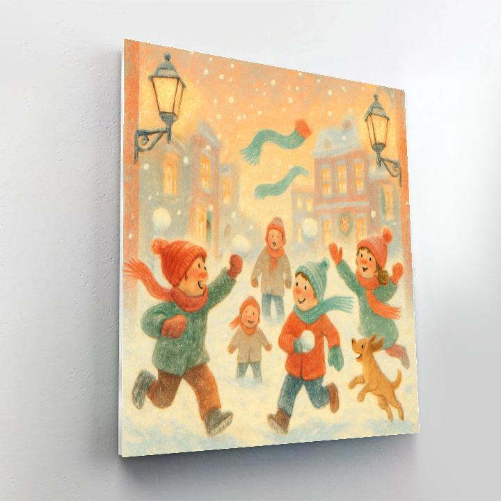 Snowball Symphony Alley Paint by numbers kits