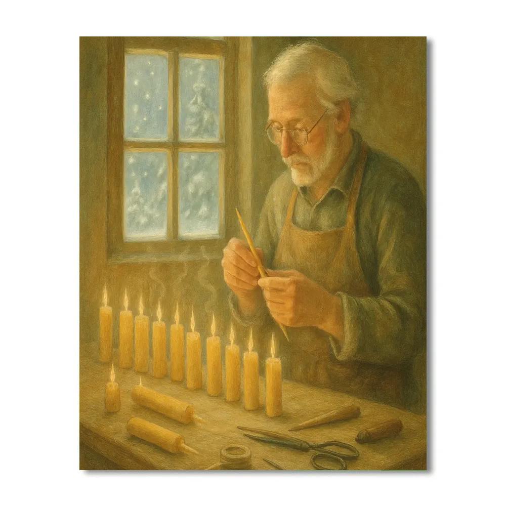 Candlemakers Window Glow paint by number