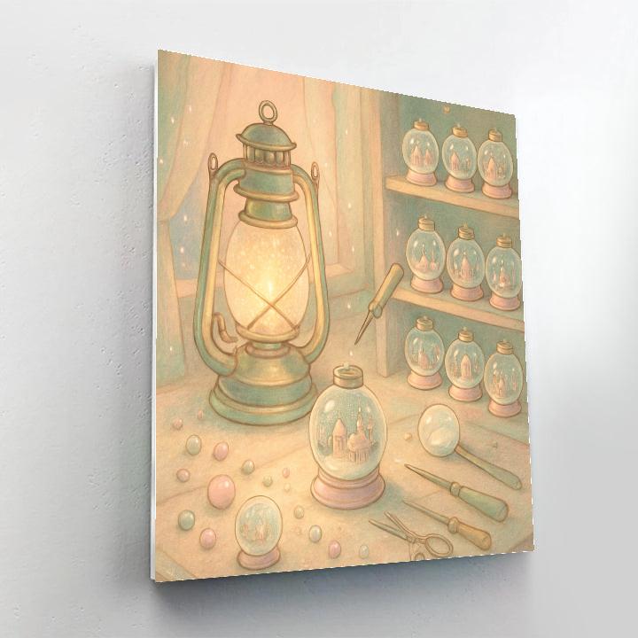 Snow Globe Lanternsmith painting number kit