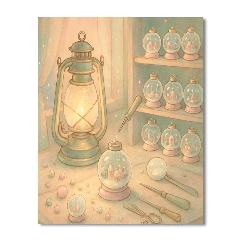 Snow Globe Lanternsmith painting number kit