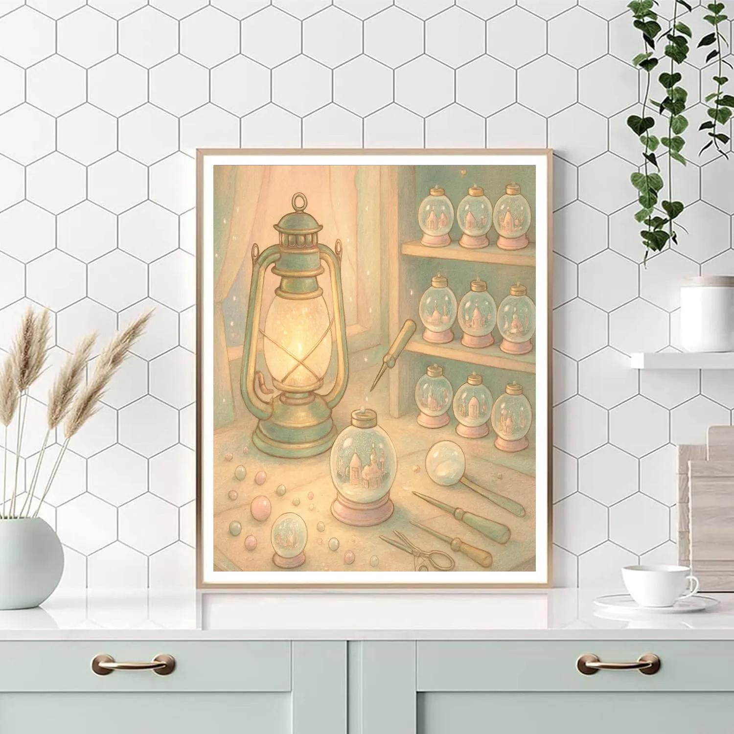 Snow Globe Lanternsmith painting number kit