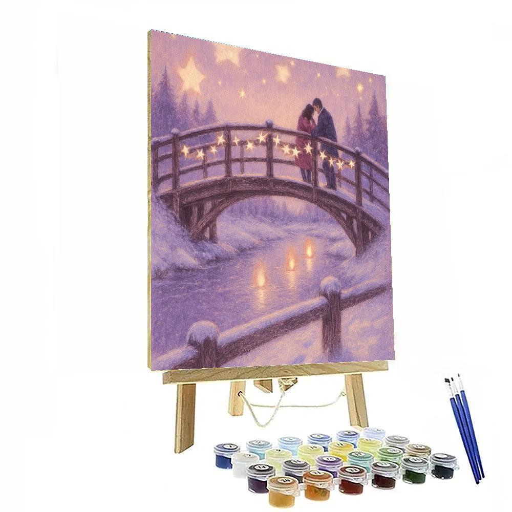 Star Garland Winter Bridge paint by color