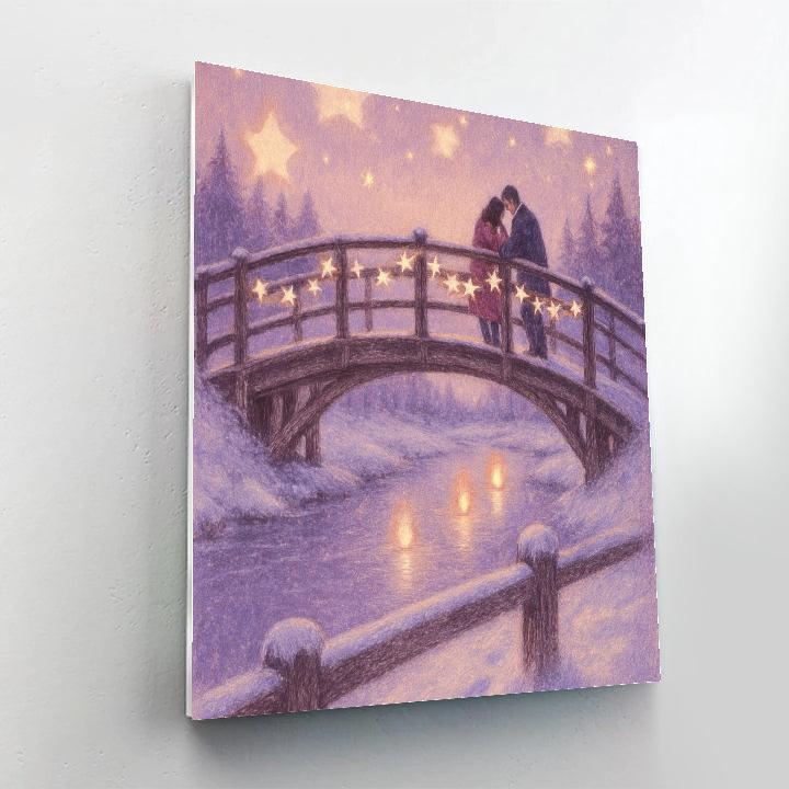 Star Garland Winter Bridge paint by color