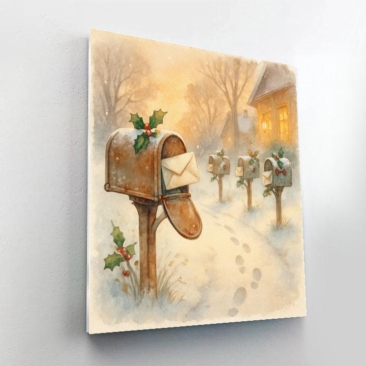 Snowy Postcard Lane Paint by numbers kits