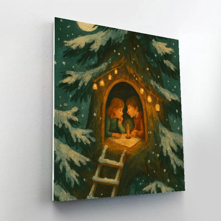 Frosted Treehouse Eve DIY paint by numbers