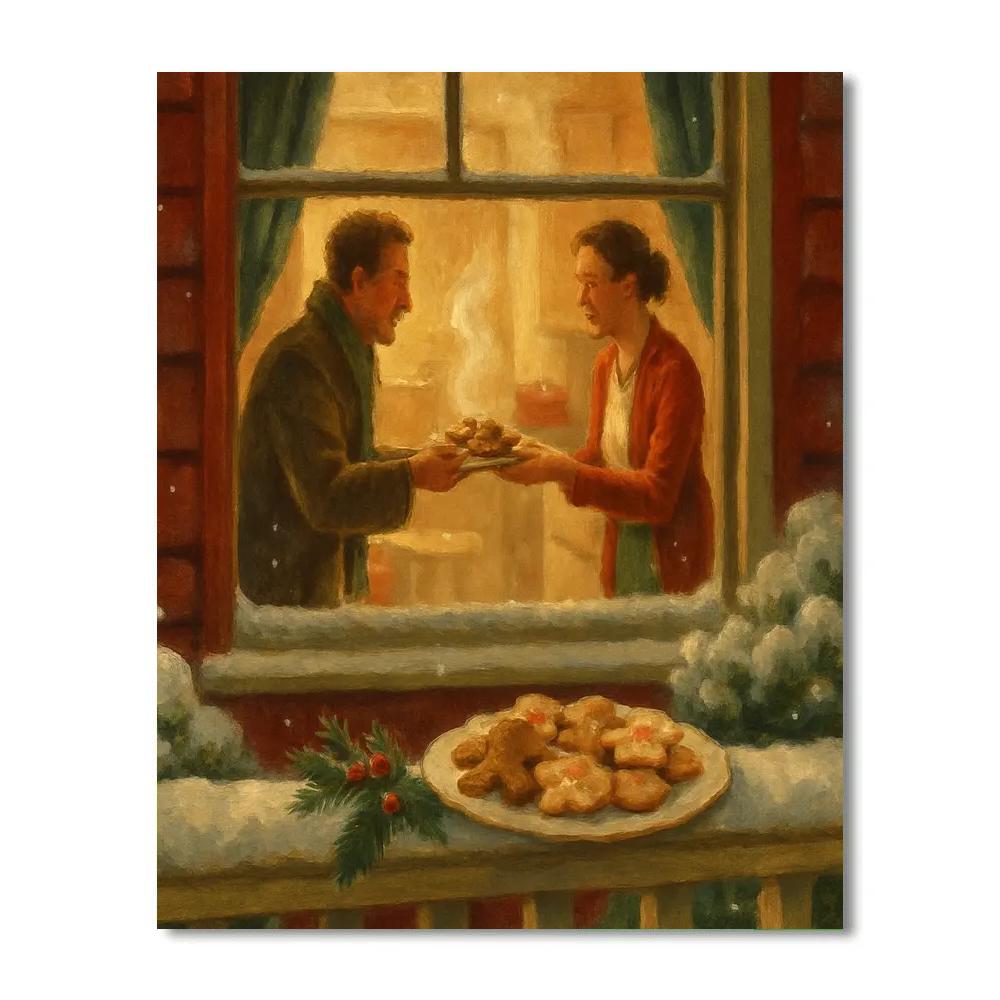 Frosted Bungalow Cookie Exchange paint by number