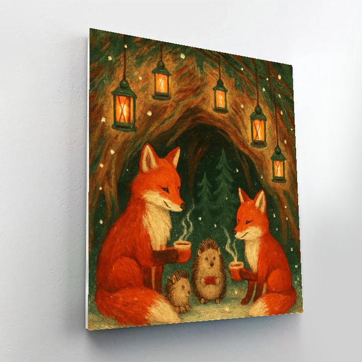 Lantern Fox Hollow Painting by numbers kit