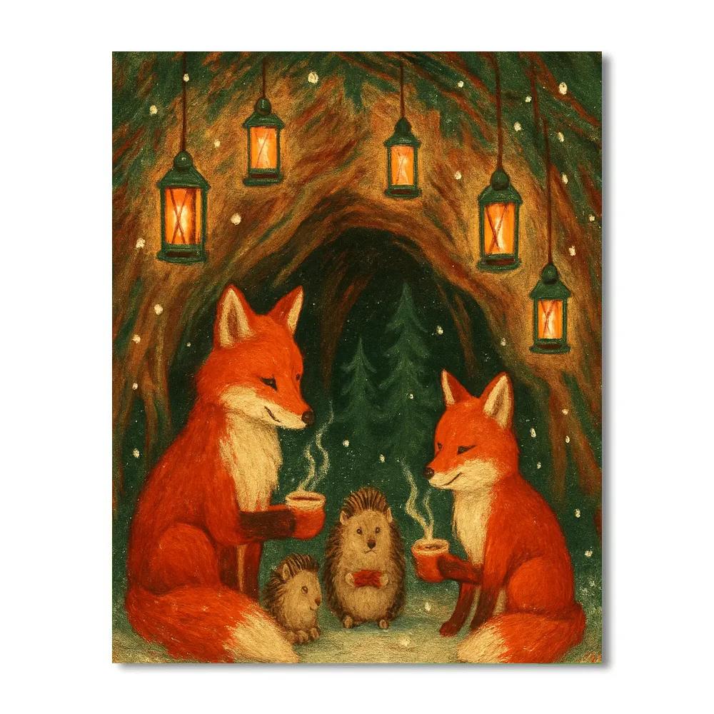 Lantern Fox Hollow Painting by numbers kit