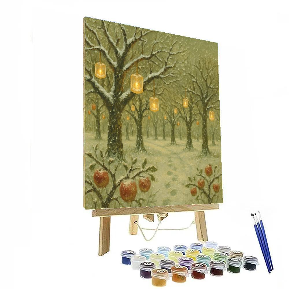 Glowing Orchard Ice Lanterns Numbered painting kits