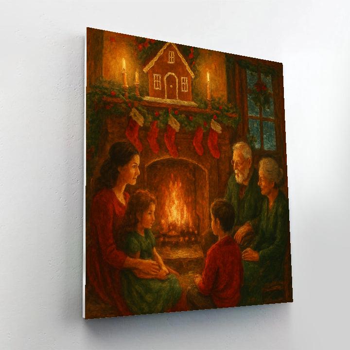Cozy Hearth Gingerbread Evening Painting by numbers kit