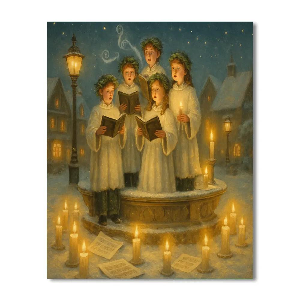 Noel Night Ice Choir paint by numbers