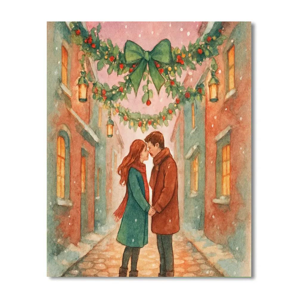 Mistletoe Lantern Alley paint by color