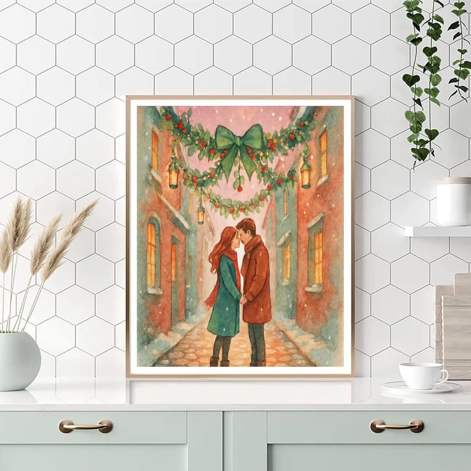 Mistletoe Lantern Alley paint by color