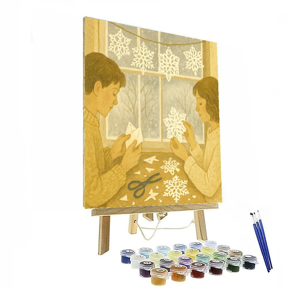 Snowflake Workshop Window painting number kit