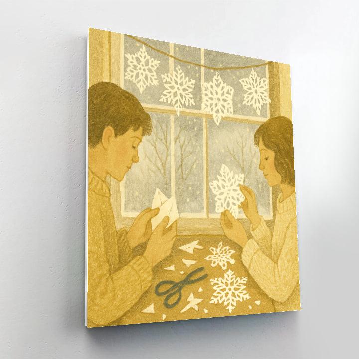 Snowflake Workshop Window painting number kit
