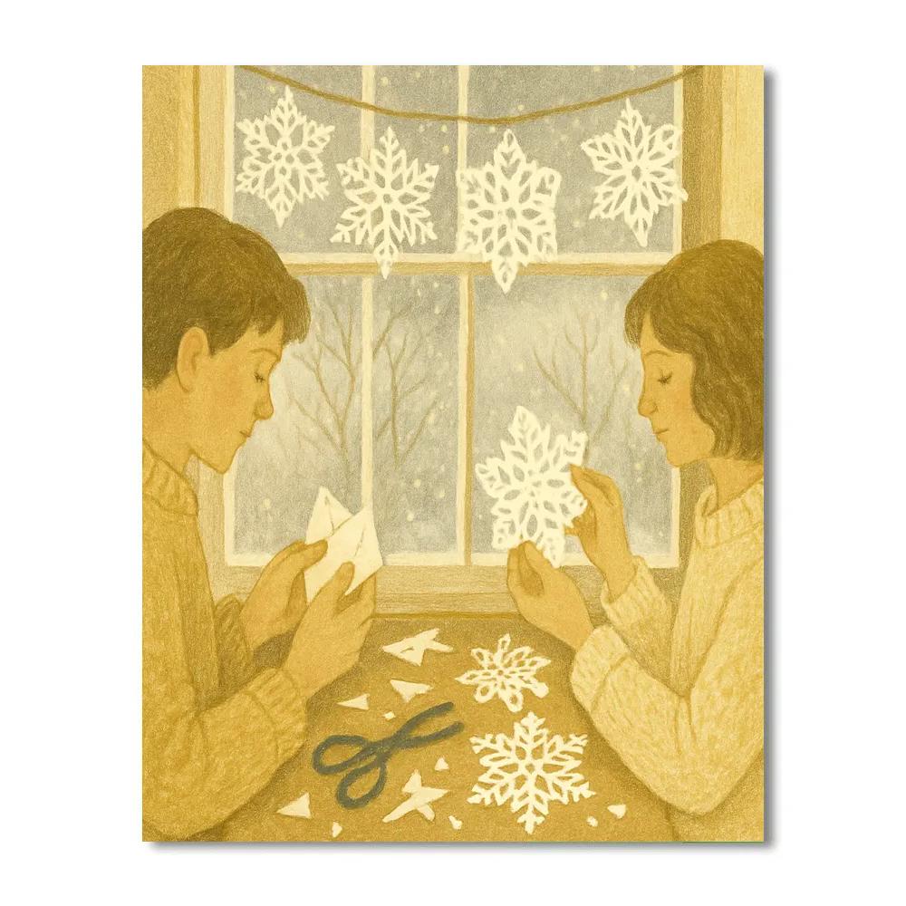 Snowflake Workshop Window painting number kit