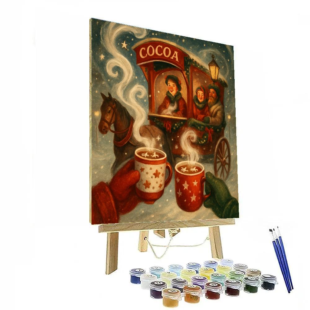 Carriage Of Cocoa Stars Paint by numbers art