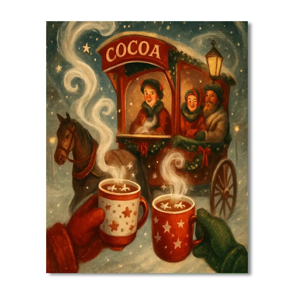 Carriage Of Cocoa Stars Paint by numbers art