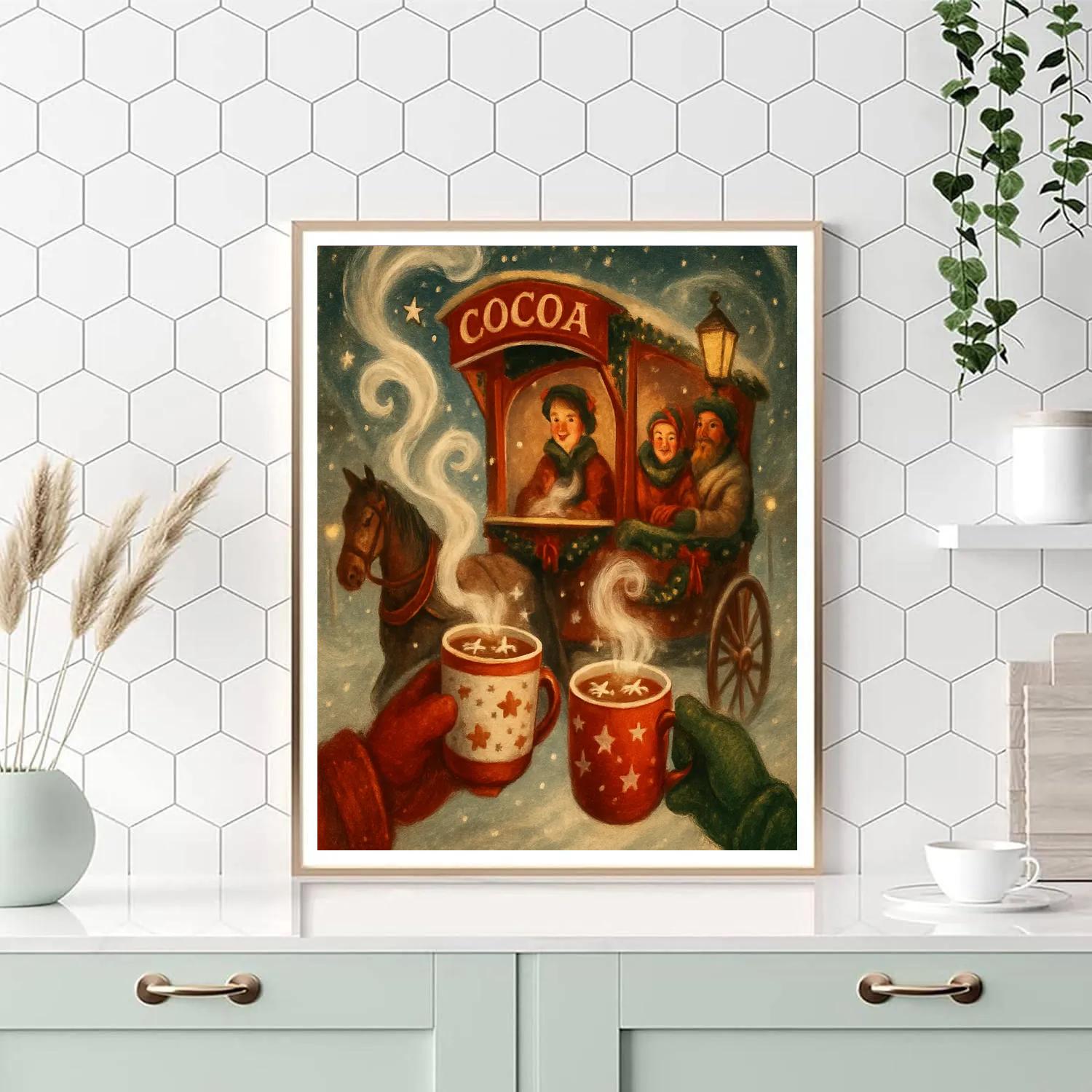 Carriage Of Cocoa Stars Paint by numbers art