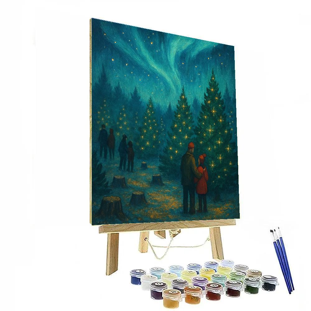 Celestial Tree Farm painting number kit