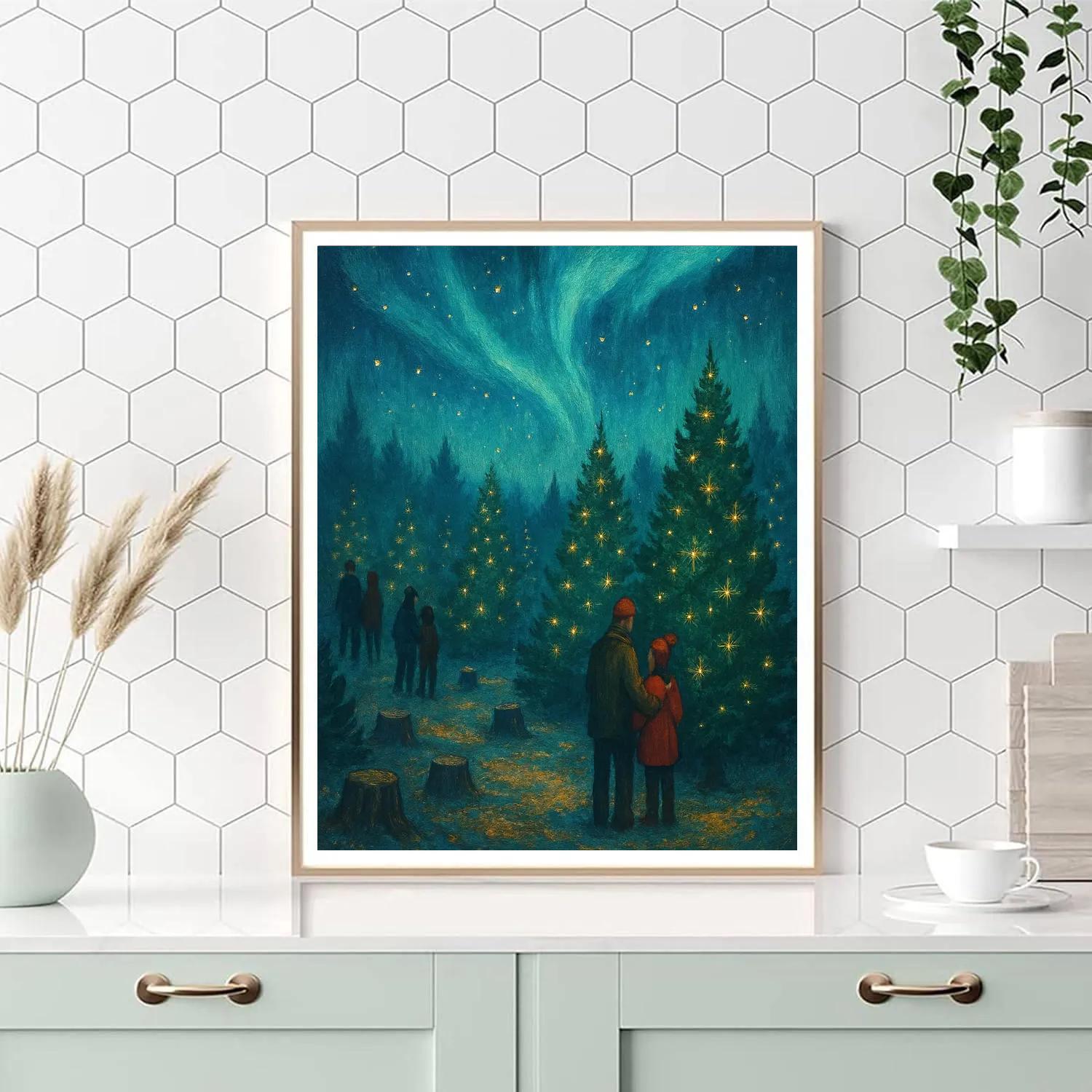 Celestial Tree Farm painting number kit