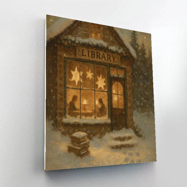 Snowbound Lantern Library paint by number