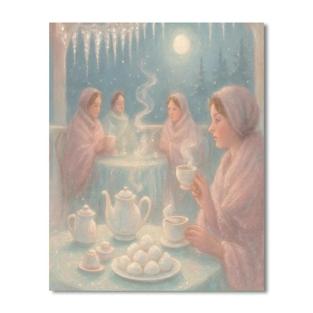 Icicle Tea Party Terrace Number painting